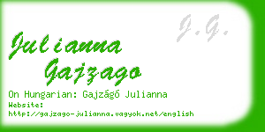 julianna gajzago business card