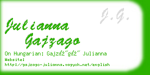 julianna gajzago business card